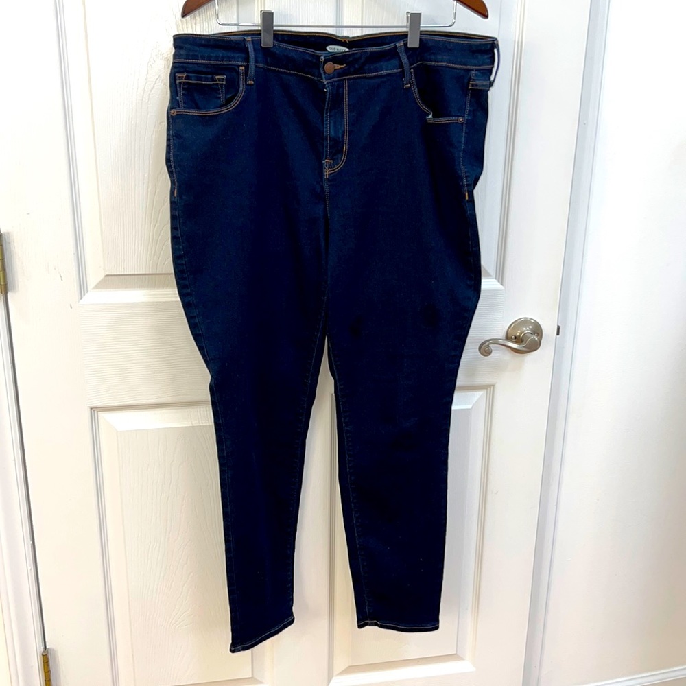 Old Navy Rockstar Super Skinny Stretch Ankle Blue Jeans, Size 18